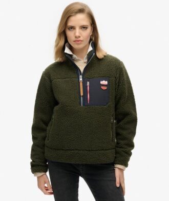 Vintage Retro Half Zip Fleece Jumper
