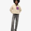 Vintage Retro Half Zip Fleece Jumper