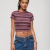 Vintage Stripe Crop T-Shirt