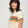 Vintage Stripe Crop T-Shirt