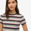 Vintage Stripe Crop T-Shirt