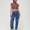 Vintage Stripe Crop T-Shirt