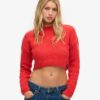 Vintage Textured Crop Knit Jumper