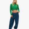 Vintage Textured Crop Knit Jumper