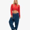 Vintage Textured Crop Knit Jumper