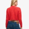 Vintage Textured Crop Knit Jumper