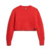 Vintage Textured Crop Knit Jumper