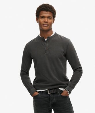 Vintage Textured Henley Top