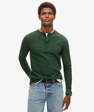 Vintage Textured Henley Top