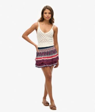 Vintage Tiered Mini Skirt