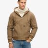 Vintage Workwear Hooded Bomber Jacket