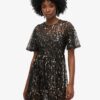 Volume Tiered Mesh Midi Dress