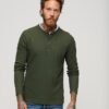 Waffle Long Sleeve Half Button Top