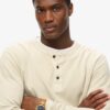 Waffle Long Sleeve Half Button Top