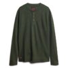 Waffle Long Sleeve Half Button Top